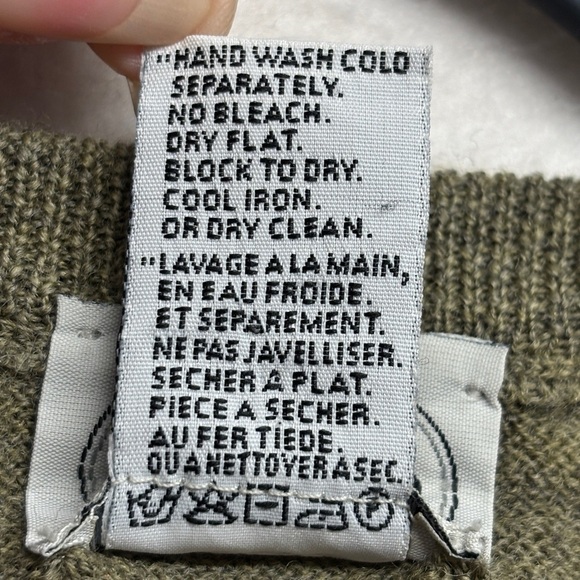 Linea Uomo Green 100% Merino Wool Pullover Vest Green Italy Men's L / 52 - Picture 4 of 8